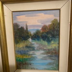 Landscape oil painting, 28x30 cm
