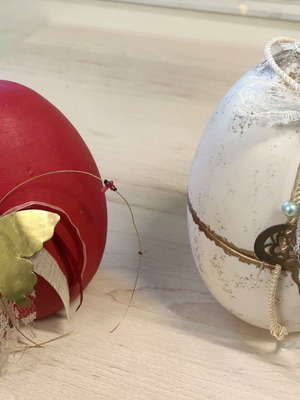 Ceramic Easter eggs new, set of two