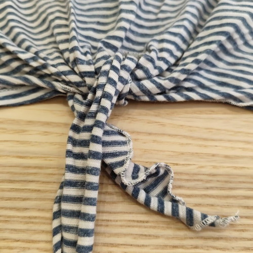 Celestino striped crop top M/L, white and blue