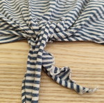 Celestino striped crop top M/L, white and blue