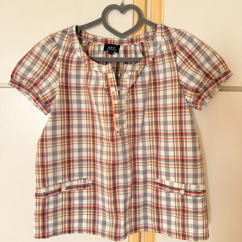 A.P.C. women's checked shirt size M like new, cotton