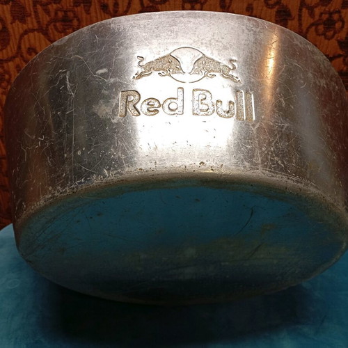 Red Bull ice bucket used, aluminum