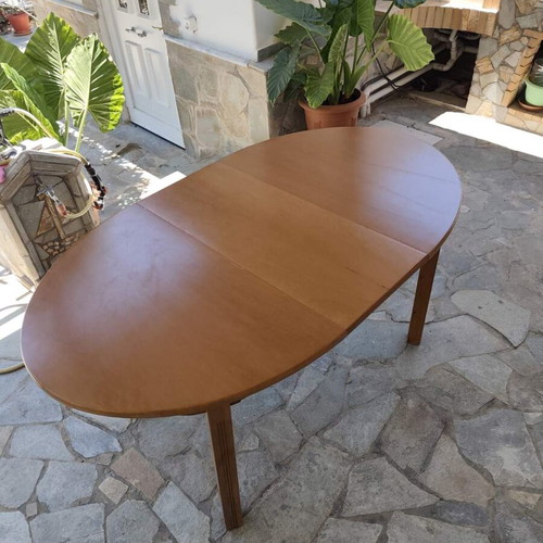 Kitchen table used, beech wood, extendable 1.59 m length