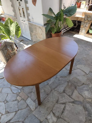 Kitchen table used, beech wood, extendable 1.59 m length