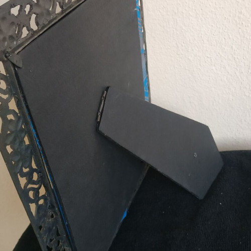 Bronze frame decorated with enamel and rhinestones like new