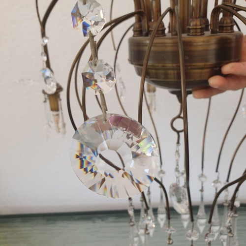 Chandeliers with crystals, diameter 50 cm and 55 cm
