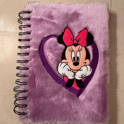 Minnie Mouse Fuzzy Notebook like new, authentic Disney World