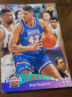 1992-93 Upper Deck NBA All-Star East International Brad Daugherty card used