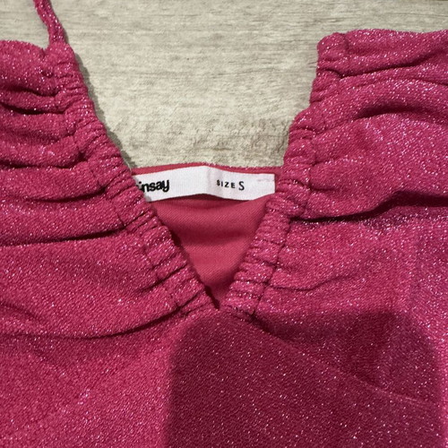 Dress glitter pink size S like new