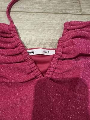 Dress glitter pink size S like new