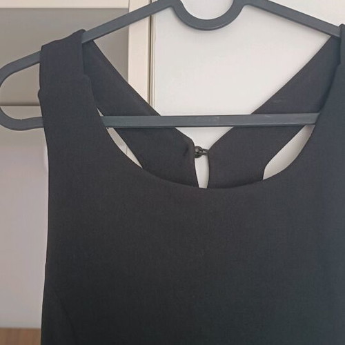 Maxi dress black like new with back slits size M