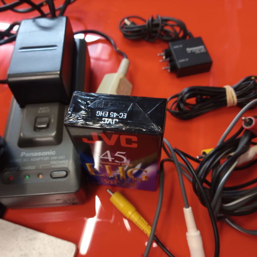 Panasonic VHS-C NV-S6 camera used with charger and cables