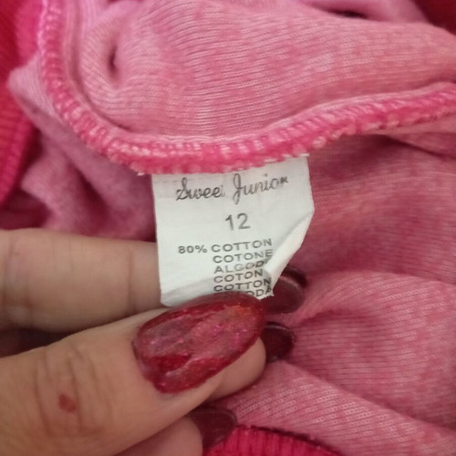 Girls' corduroy sweatpants used, age 12, pink
