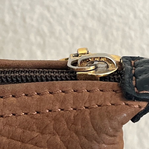 Longchamp shoulder bag used vintage brown leather