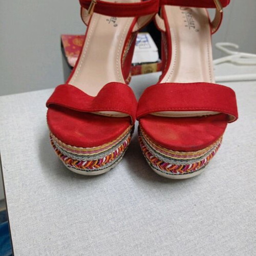 Seastar platform sandals like new, red, size 38