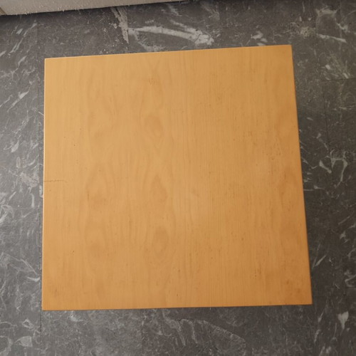 Wooden square coffee table used with minor surface wear