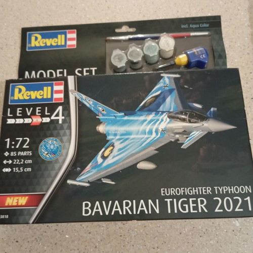 Revell Eurofighter Typhoon the Bavarian Tiger 2021 Plastic Model Airplane 1:72 New