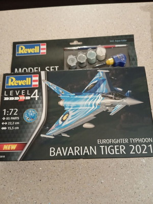 Revell Eurofighter Typhoon the Bavarian Tiger 2021 Пластмасов Модел Самолет 1:72 Нов