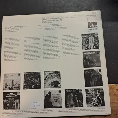 Minneapolis Symphony Orchestra Schéhérazade used, Antal Dorati