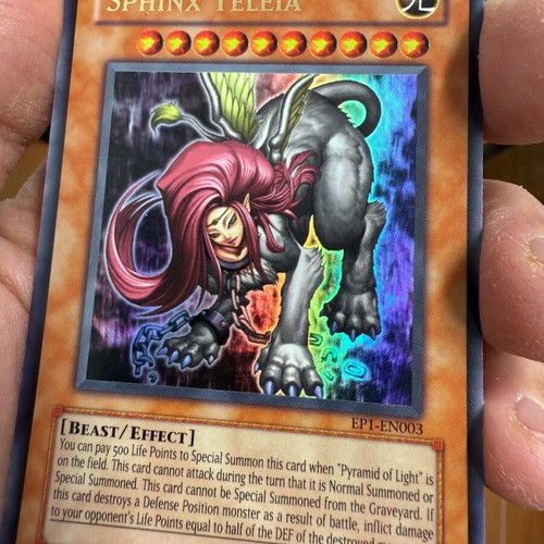 Κάρτα Yu-Gi-Oh Sphinx Teleia gold card σαν καινούργιο