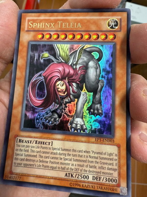 Yu-Gi-Oh Sphinx Teleia gold card σαν καινούργιο