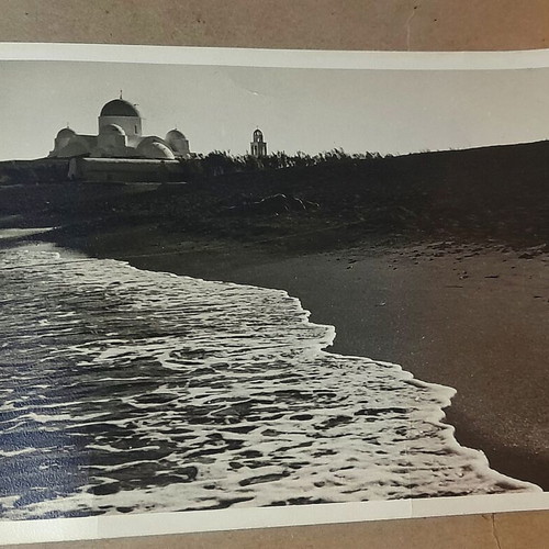 Santorini Perissa Agia Irini Vintage Postcard like new