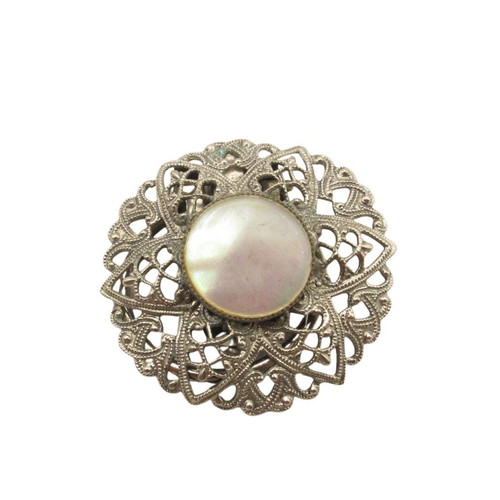 Vintage scarf clip with mother of pearl 3.3 cm like new