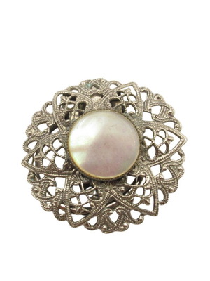 Vintage scarf clip with mother of pearl 3.3 cm like new