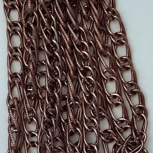Double hammered chains copper 2 meters for handmade knitted bags