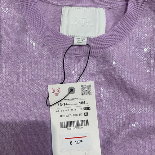 Zara top new with tag, pink, girls 13-14 years, size 164 cm