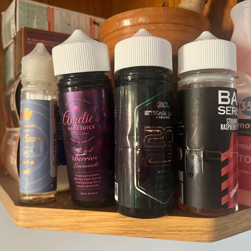 Ready-to-use electronic cigarette vape juices, 3 fruity flavors