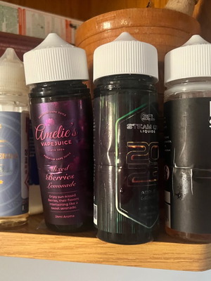 Ready-to-use electronic cigarette vape juices, 3 fruity flavors