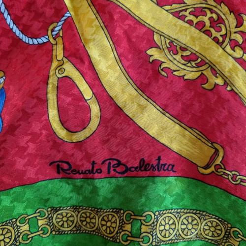 Renato Balestra vintage silk scarf 100% 84x84