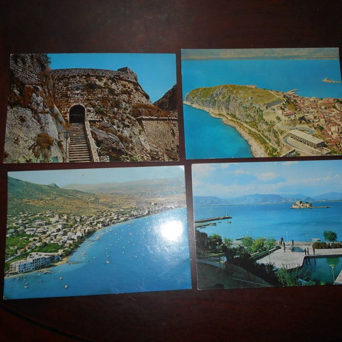 Nafplio postcards used, pack of 16, 1960s