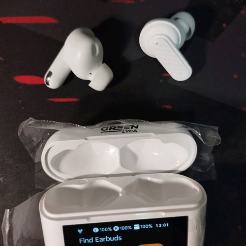 Bluetooth V5.3 in-ear with touch screen on case like new