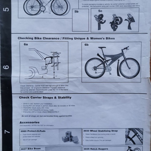 Saris 3 Bike Rack like new with safety straps
