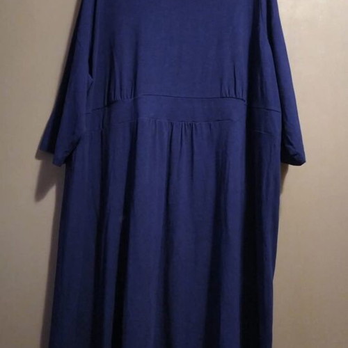 Lands' End plus size midi maxi dress new, dark eggplant purple