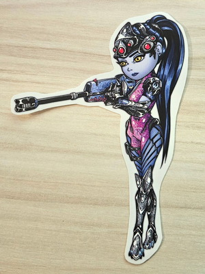 Overwatch Widowmaker handmade sticker made to order