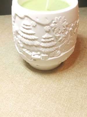 Handmade scented candle new, gypsum ceramic cup