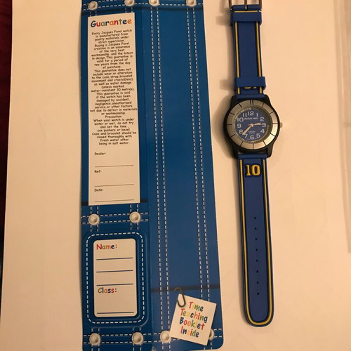 Jacques Farel Kids Watch new, blue and silver, unisex