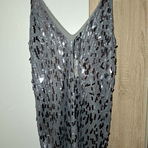 Dolce Domenica dress with sequins new, black and silver, size L