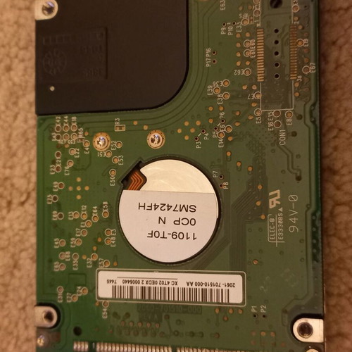 IDE 2.5' WD Scorpio 120GB hard drive used, very old and rare