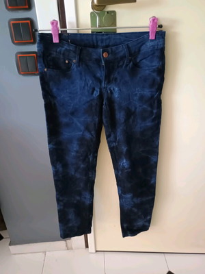 H & M women's pants medium like new, blue, elastic