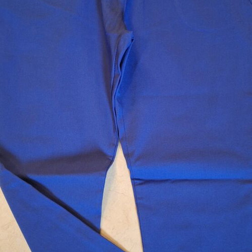 Set with blue roua viscose elastic pants and white shirt like new