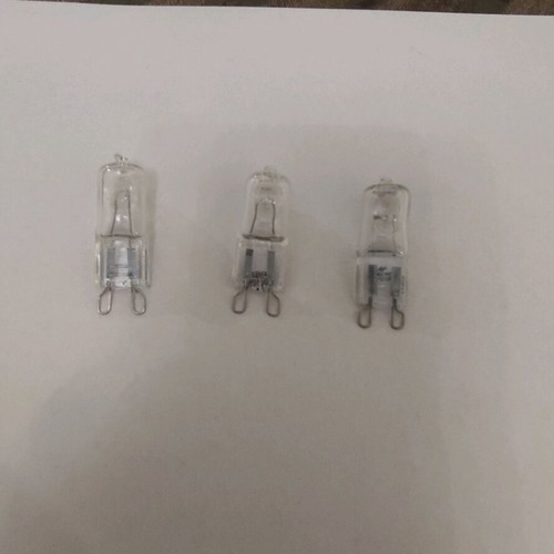 G9 Halogen Bulbs used, set of 3, functional