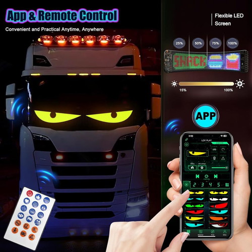 LED Matrix Panels Devil Eye New, 2 pcs, programmable with app and remote