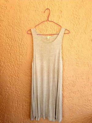 H&M dress used, gray, 100% viscose, size M