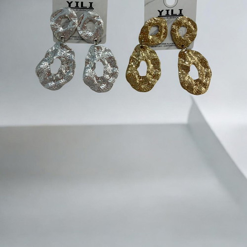 Earrings new, gold and silver color
