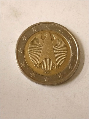 Νόμισμα 2 ευρώ μεταχειρισμένο, Γερμανία 2003, με μετατοπισμένο κέντρο