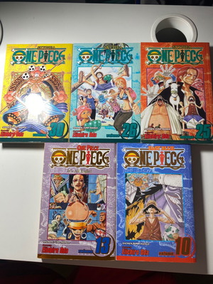 One Piece comics set of 5 volumes like new